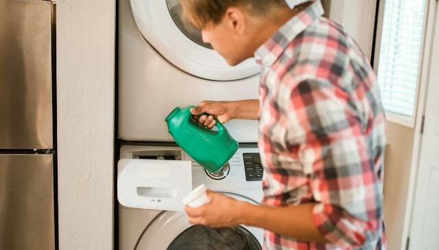 Pouring Laundry Detergent