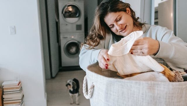 Woman with Laundry