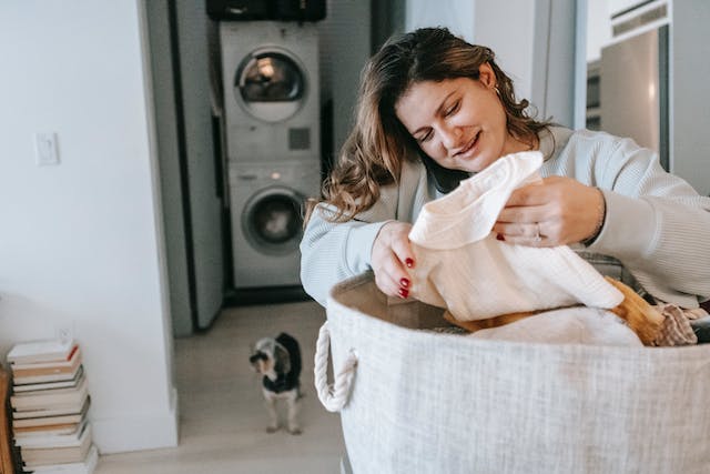 Woman with Laundry